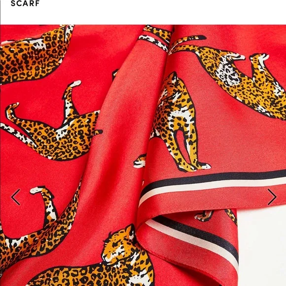 Ann Taylor Cheetah Silk Little Scarf - Picture 3 of 8
